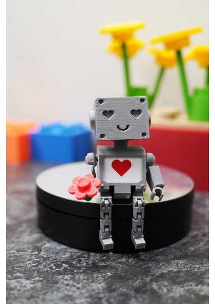 Robot Biblo Kalp Gülücük 10 cm
