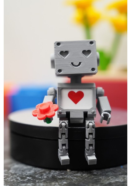 Robot Biblo Kalp Gülücük 10 cm