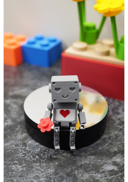 Robot Biblo Kalp Gülücük 10 cm