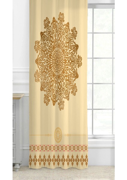 Mandala Hippi Yoga Meditasyon Etnik Antika Desenli Dijital Baskılı (Tek Kanat) Modern Şık Fon Perde fiyatları