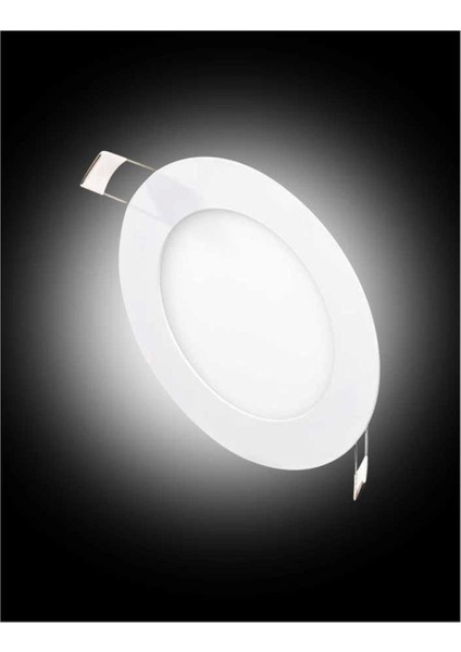 10 Adet Global K2 KDL400 6W 6500K Beyaz Smd Yuvarlak Slim LED Panel