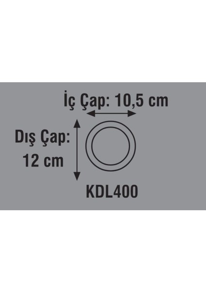 10 Adet Global K2 KDL400 6W 6500K Beyaz Smd Yuvarlak Slim LED Panel