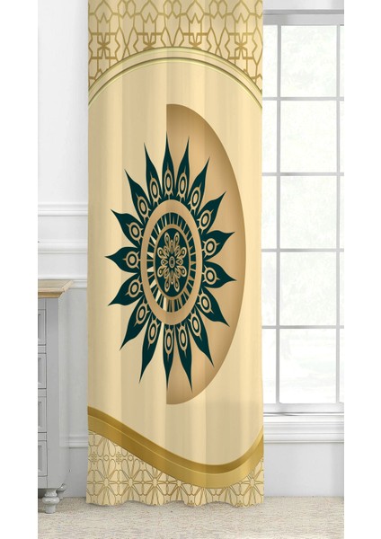 Mandala Hippi Yoga Meditasyon Etnik Antika Desenli Dijital Baskılı (Tek Kanat) Modern Şık Fon Perde fiyatları