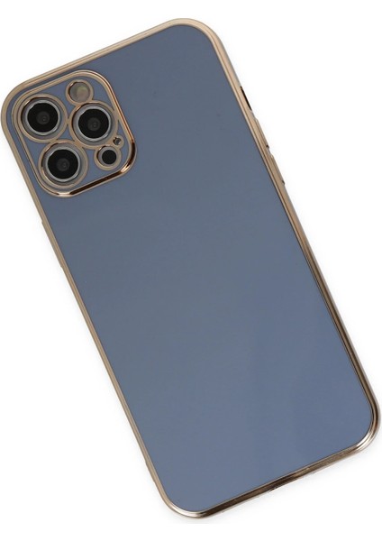 Iphone 12 Pro Max Kılıf Volet Silikon - Mavi Nrmsa