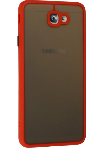 Samsung Galaxy J7 Prime Kılıf Montreal Silikon Kapak - Kırmızı Nrmsa