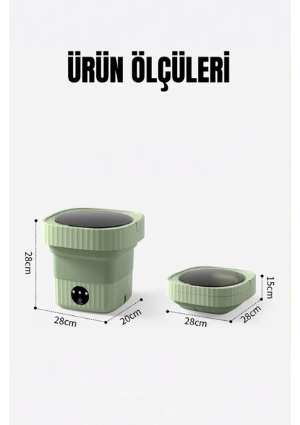 Katlanır Mini Çamaşır Makinesi Pembe Taşınabilir Retro Silikon Çorap Iç Çamaşırı Yıkayıcı 10 Lt