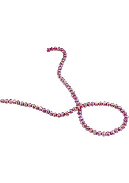 6 mm Bordo Kristal Cam Boncuk 1 Dizi - (80-85 Adet)