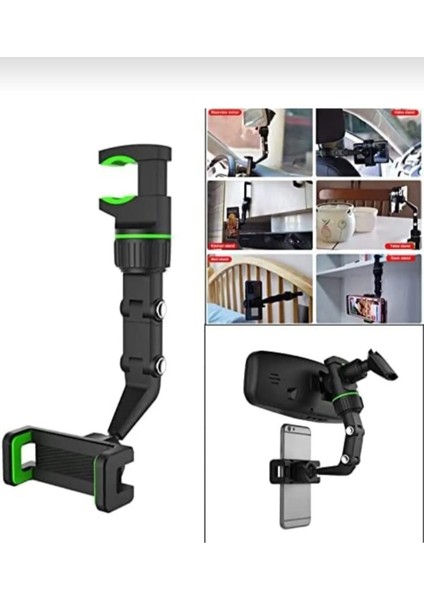 Dikiz Aynası Telefon Tutucu,masaüstü, Koltuk Arkası Telefon Tutacağı Car Holder