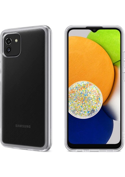 Samsung Galaxy A03 Kılıf Lüx Şeffaf Silikon Nrmsa