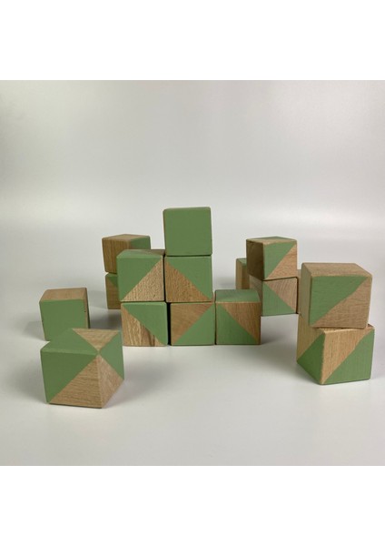 Ahşap Geometrik Küp Puzzle | Montessori Zeka Oyuncağı | 3+ Yaş | Eğitici Ahşap Küpler | En-71 Sertifikalı Boyalar
