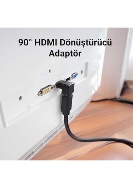 90 Derece HDMI To HDMI Dönüştürücü