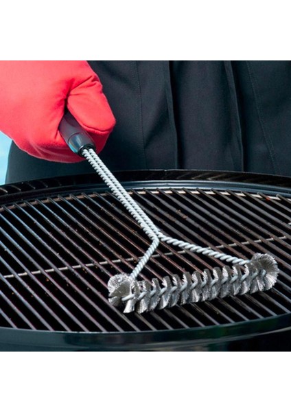 Bakgelal Paslanmaz Çelik Izgara Temizleme Fırçası, Barbekü & Mangal Tel Izgara Temizleyici Fırça, Bbq Sonrası Kolay Temizlik Için Tel Izgara Temizlik Fırçası