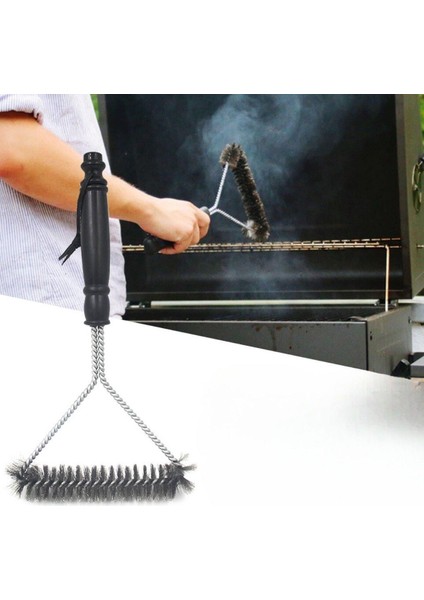 Bakgelal Paslanmaz Çelik Izgara Temizleme Fırçası, Barbekü & Mangal Tel Izgara Temizleyici Fırça, Bbq Sonrası Kolay Temizlik Için Tel Izgara Temizlik Fırçası fiyatları