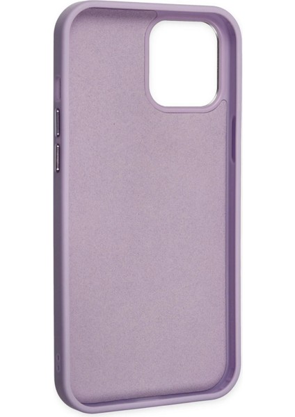 Iphone 12 Pro Max Kılıf Asya Deri Silikon - Lila Nrmsa