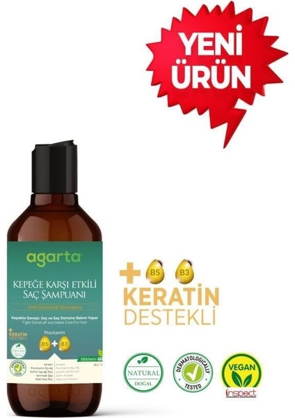 Agarta Doğal Kepeğe Karşı Şampuan 400 ml