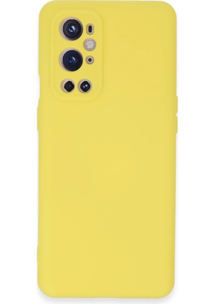 One Plus 9 Pro Kılıf Nano Içi Kadife Silikon - Sarı Nrmsa
