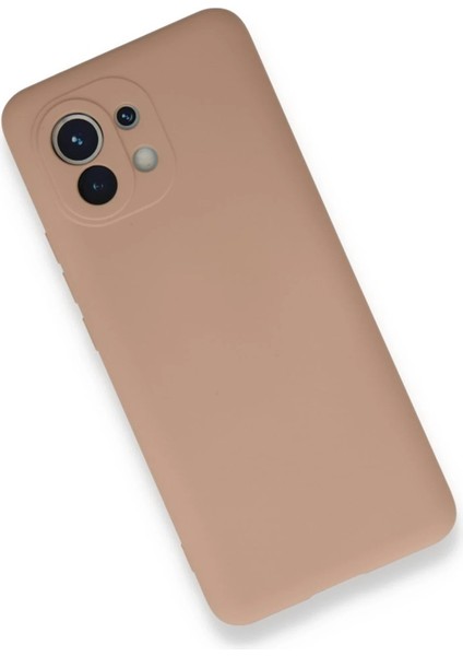 Xiaomi Mi 11 Kılıf Nano Içi Kadife Silikon - Pudra Nrmsa