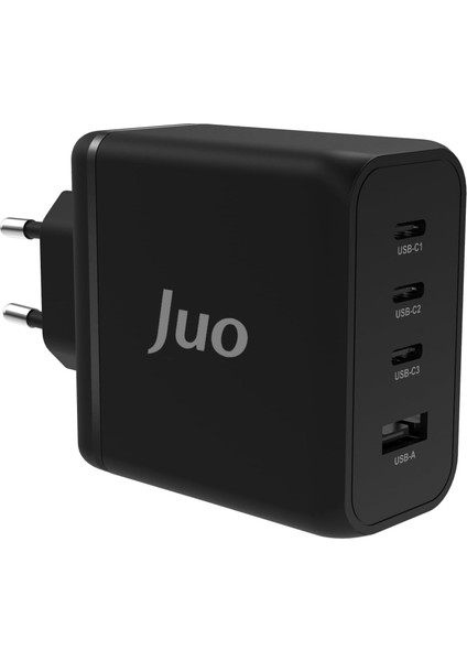 100W 4 Portlu Usb-C + Usb-A Gan Şarj Aleti iPhone & Macbook & Notebook Type-C Hızlı Şarj Cihazı