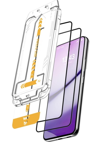 Galaxy S25 Serisi ile Uyumlu 5d Easyfit 2 Adet Kolay Uygulama Aparatlı Ekran Koruyucu Temperli Cam (Galaxy S25 Plus / S24 Plus)