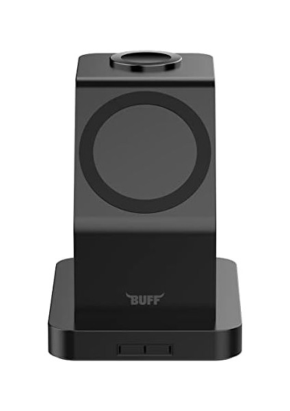 BL34 3 In 1 Magsafe Uyumlu 15W Telefon, Kulaklık, Apple Watch Uyumlu Masaüstü Stand Kablosuz Şarj Cihazı
