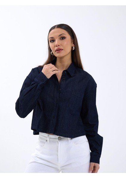 Asfstore 7362 Kot Gömlek-Lacivert
