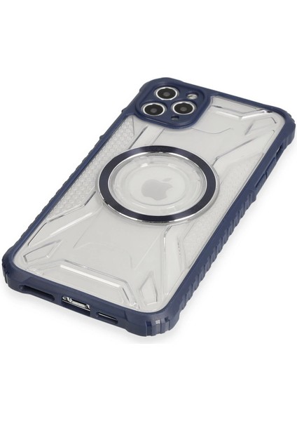 Iphone 11 Pro Max Kılıf Prag Magneticsafe Kapak - Lacivert Nrmsa