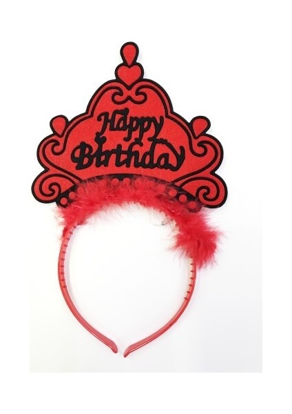 Happy Birthday Yazılı Neon Renk Taç 12 Adet fiyatları