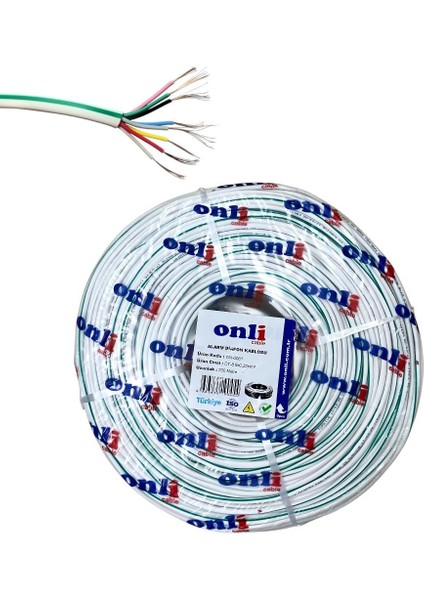 Dt8 Alarm Diafon Kablosu 0.22mm 8canlı 250metre modelleri