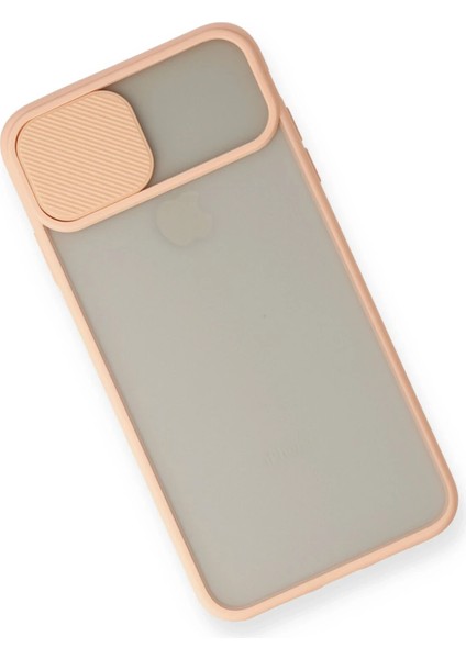 Apple iPhone x Kılıf Palm Buzlu Kamera Sürgülü Silikon - Pembe Nrmsa