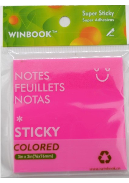 Şeffaf Post-It Yapışkanlı Not Kağıdı 76X76 mm 40 Yp