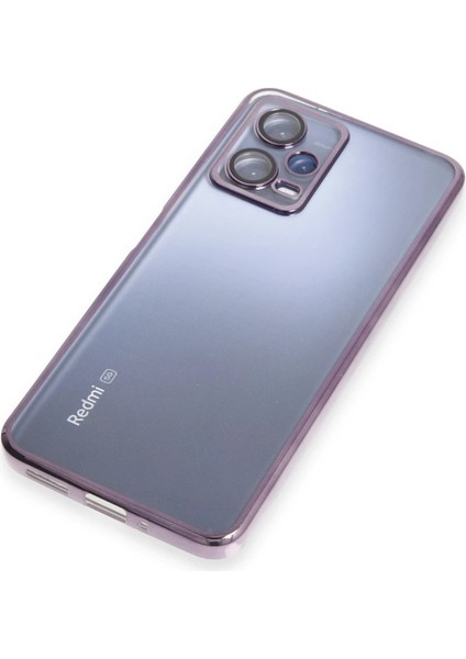 Xiaomi Redmi Note 12 5g Kılıf Razer Lensli Silikon - Mor Nrmsa