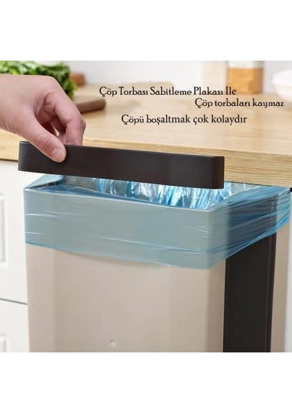 3 Farklı Renk Akordeon Model Dolap Kapağına Takılan Portatif Katlanabilir Askılı Sihirli Çöp Kutusu