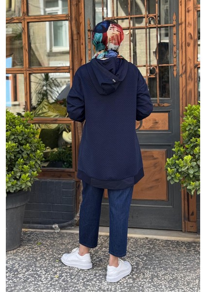 Kapitoneli Sweatshirt KY-A24-70031 Lacivert fırsatları