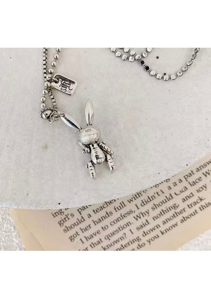 925 Silver Çift Katmanlı Tay Gümüş Kolye fırsatları