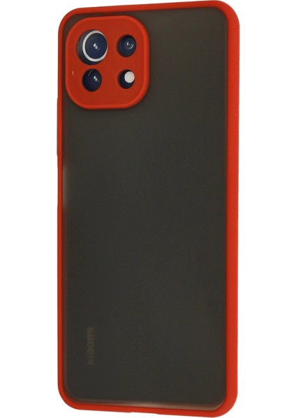Xiaomi Mi 11 Lite Kılıf Montreal Silikon Kapak - Kırmızı Nrmsa