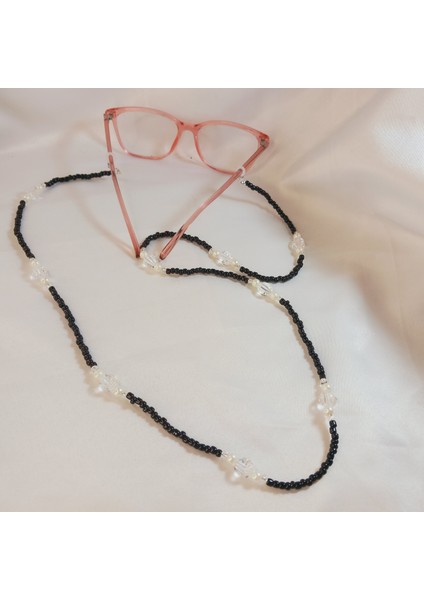 Kadın Renkli Boncuk İncili Gözlük Zinciri - Boncuk Gözlük Askısı - Boncuk Gözlük İpi - Barok İnci Gözlük Zinciri - Choker İnci Gözlük Zinciri - Hediyelik Gözlük Askısı