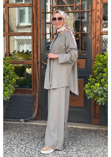 Pantolonlu Takım S-5905 Gri