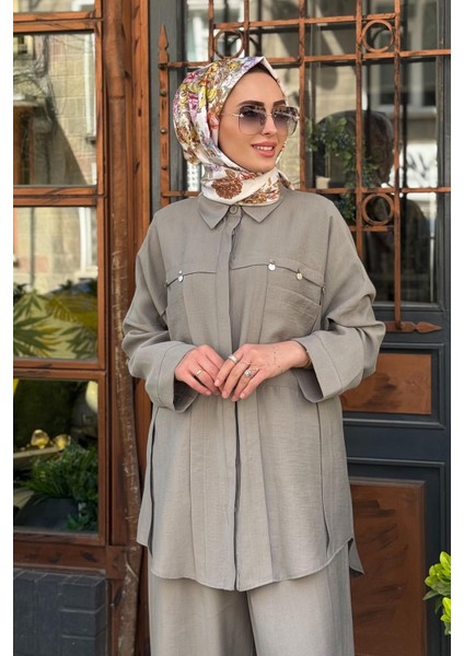 Pantolonlu Takım S-5905 Gri