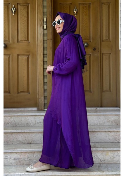 Pantolonlu Takım 25S3007 Mor