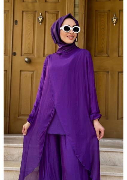 Pantolonlu Takım 25S3007 Mor