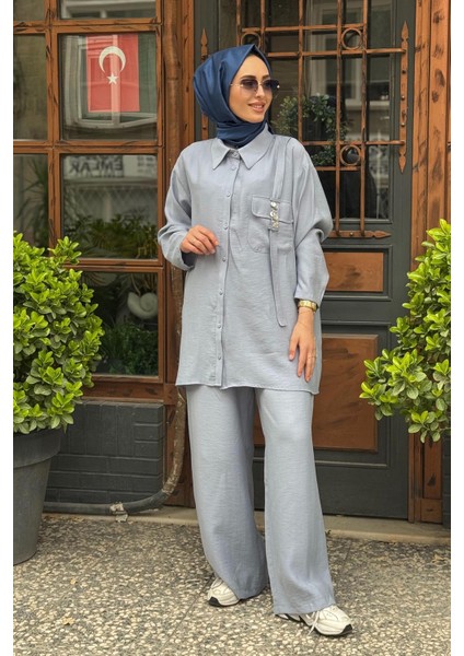 Pantolonlu Takım S-5998 Mavi