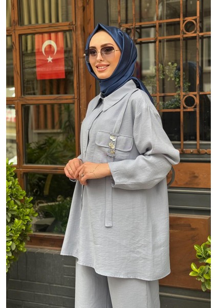Pantolonlu Takım S-5998 Mavi