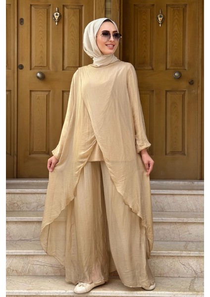Pantolonlu Takım 25S3007 Bej