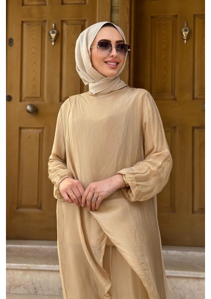 Pantolonlu Takım 25S3007 Bej