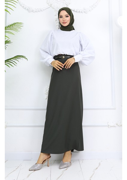 Kemerli Etek 2251-02 Haki