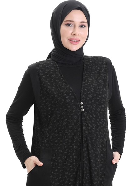 Jakarli Düğmeli Yelek 994727D-01 Siyah modelleri