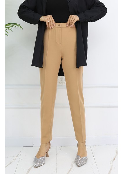 Düz Paça Pantolon 1154-04 Camel modelleri