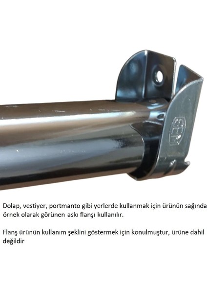 Yuvarlak Askı Borusu, 30 Cm, Parlak Metal, Mutfak, Banyo, Vestiyer, Portmanto, Çok Amaçlı fiyatları
