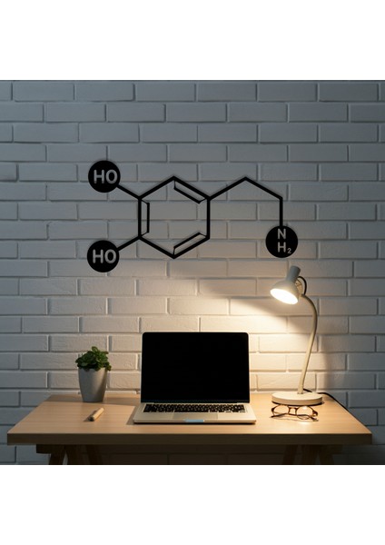 Molekül Sanatı Temalı Ahşap Duvar Tablosu
