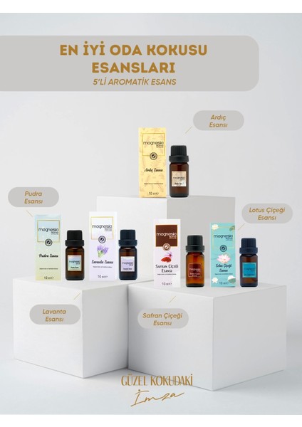 Esans Uçucu Yağlar ''Popüler Oda Kokusu Esansları 5'Li Set''